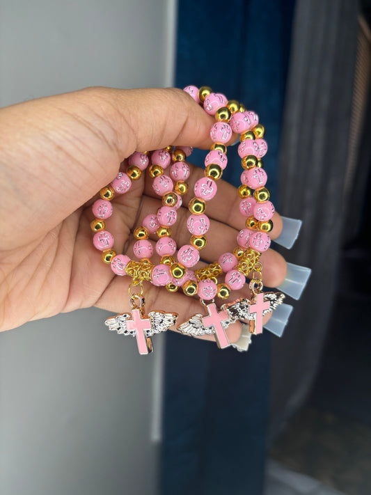 Pink Dangle Cross