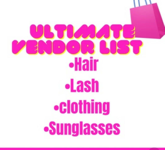 #1 Ultimate Vendor List