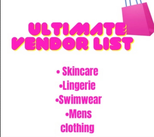 #2 Ultimiate Vendor List