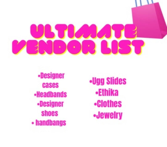 #3 Ultimiate Vendor List