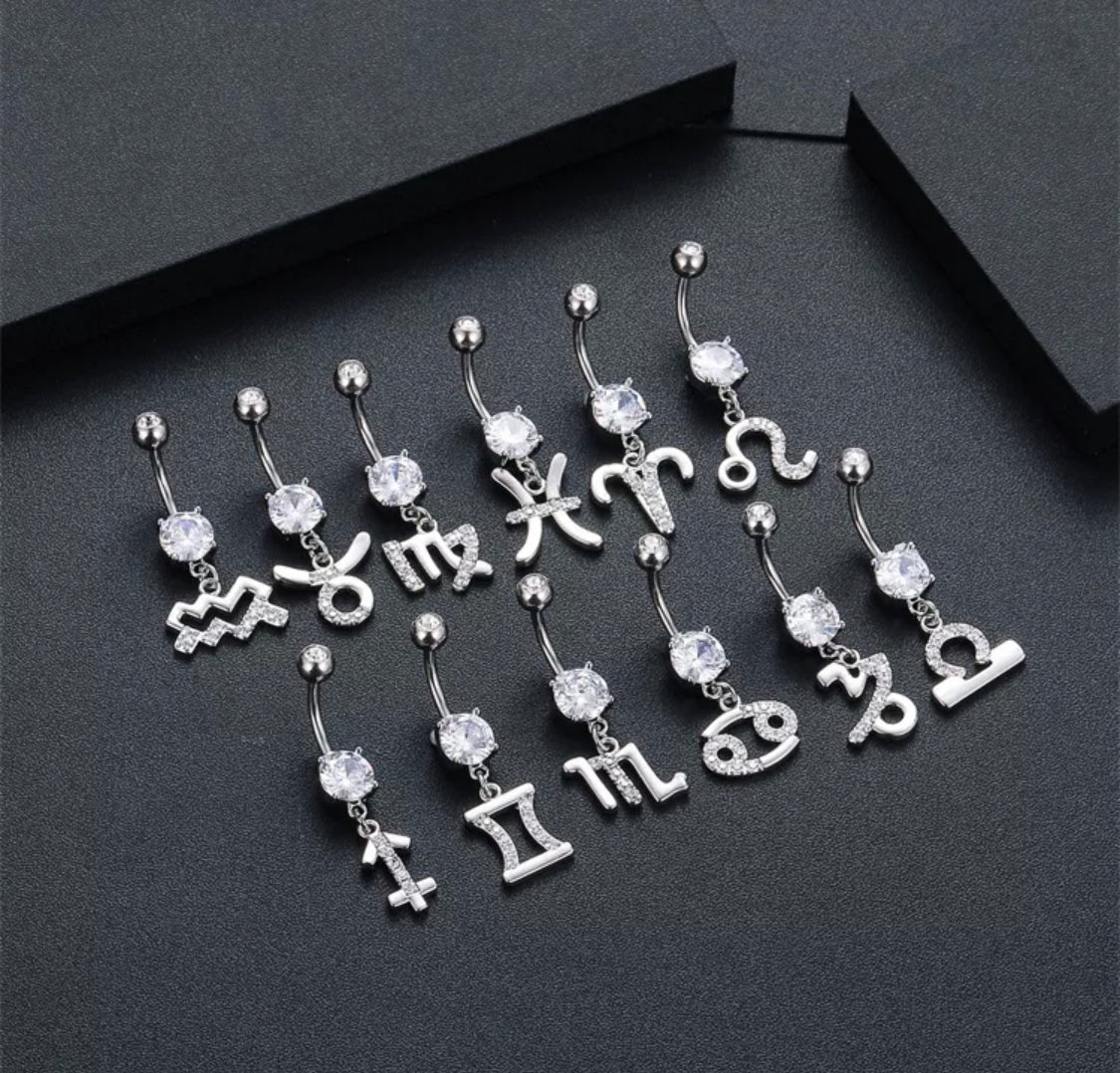 Zodiac Belly Rings